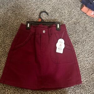 Girls  Burgundy A-Line Skirt